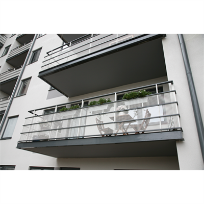 Image for Balcony Railing Sheet Metal Perforated Side Mounted