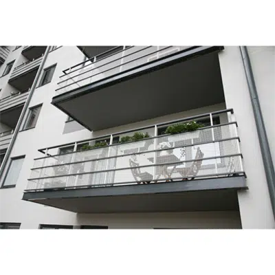 imagen para Balcony Railing Sheet Metal Perforated Side Mounted