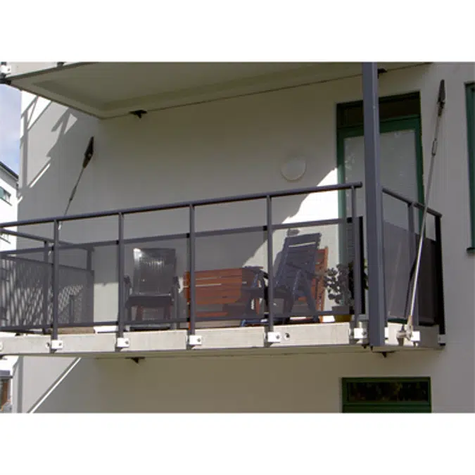 Balcony Railing Sheet Metal Perforated Side Mounted