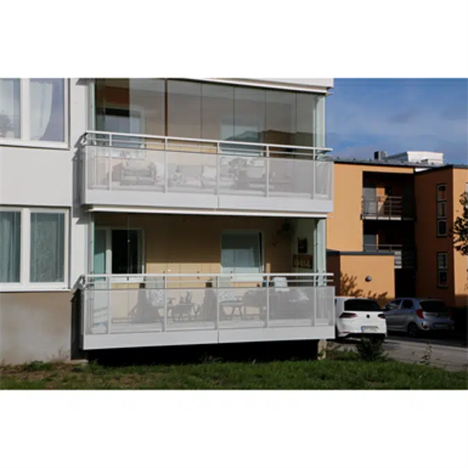 Balcony Railing Sheet Metal Perforated Side Mounted