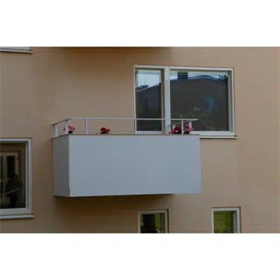 Imagem para Balcony Railing Sheet Metal Flat Side Mounted}