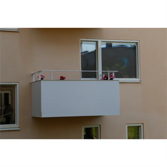 Balcony Railing Sheet Metal Flat Side Mounted