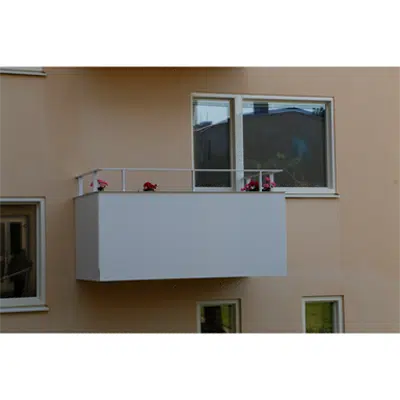 Image pour Balcony Railing Sheet Metal Flat Side Mounted