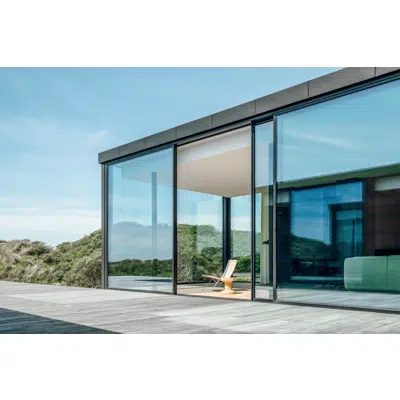 afbeelding voor cero by NanaWall—The Minimal Framed Large Panel Sliding Glass Wall