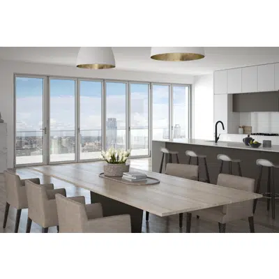 画像 NanaWall® NW Reinforced 847 - Slim Aluminum Framed Folding Glass Wall for Mid-Rise & High-Rise Buildings
