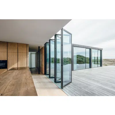 afbeelding voor NanaWall® NW Aluminum 840 - The Slimmest Aluminum Framed Folding Glass Wall