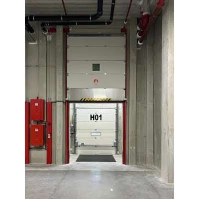 Image for EI1 120 fire-resistant sectional door with windows OPTILOCK