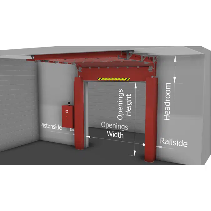 EI1 180 fire-resistant sectional door