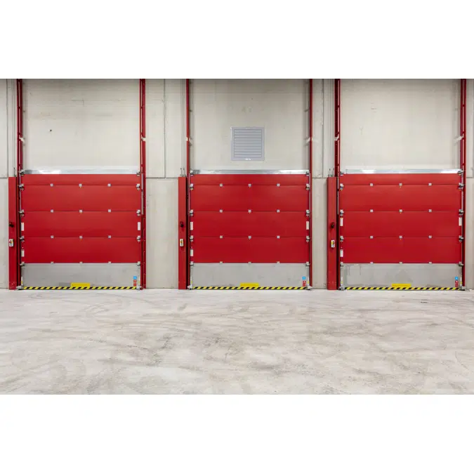 EI1 60 fire-resistant sectional door with liquid barrier