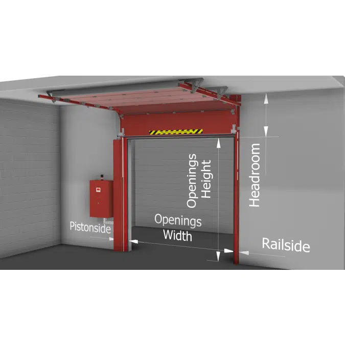 EI1 60 fire-resistant exterior sectional door