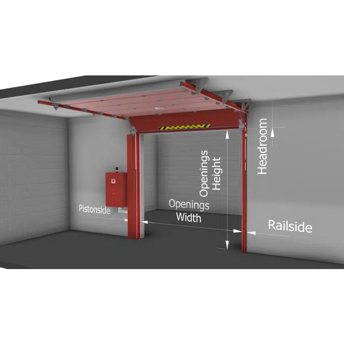 EI1 60 fire-resistant sectional door