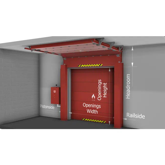 EI1 240 fire-resistant sectional door