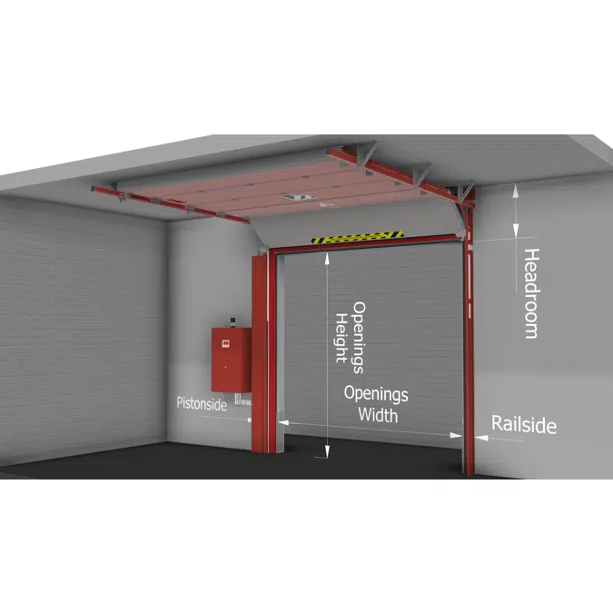 EI1 120 fire-resistant sectional door with luiquid barrier and windows OPTILOCK LIQUIDLOCK