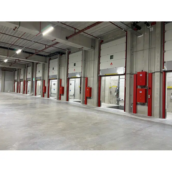 EI1 60 fire-resistant sectional door with windows OPTILOCK