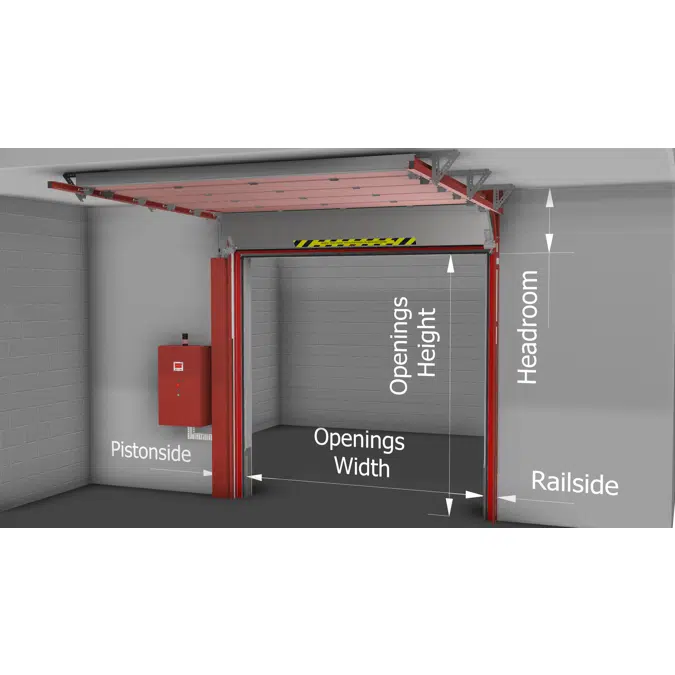 EI1 120 fire-resistant sectional door with liquid barrier