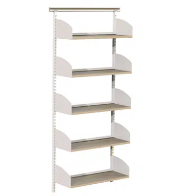 Image for Flexible wallsystem 800, wooden shelves on brackets