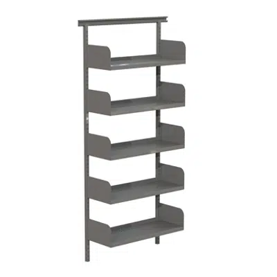 bilde for Flexible wallsystem 900, metal shelves on brackets