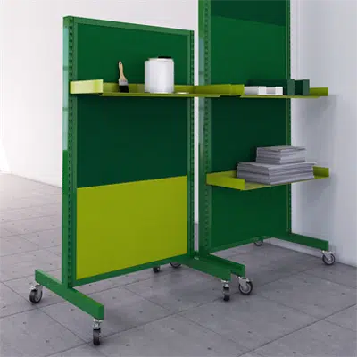 T-stand with sound absorber low and metal shelf Modern için görüntü