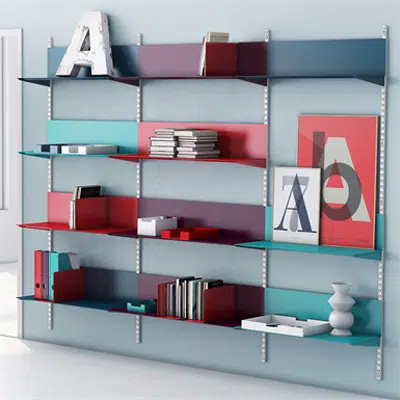 Image for Permanent wall system with metal shelf Paper