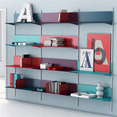 bilde for Permanent wall system with metal shelf Paper