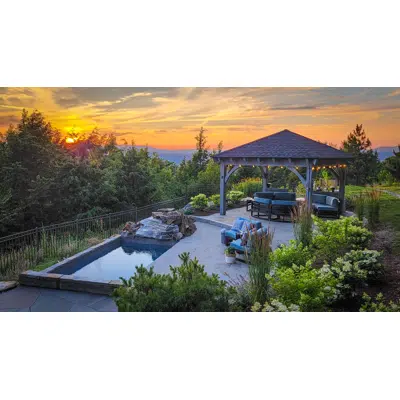 Image for Precast Concrete Plunge Pool, Full Plunge (13′x7′) Long Bench