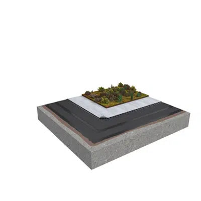 billede til Base KL 2-layer inverted roof system for extensive green roof on concrete non-insulated