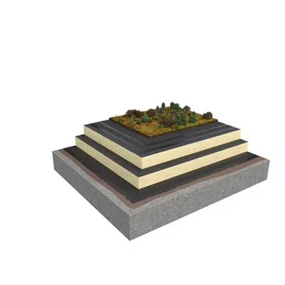 Image pour Base KL 2-layer compact roof system for extensive green roof on concrete insulated with PIR