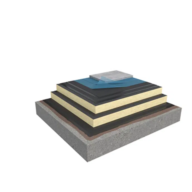 Base KL 2-layer compact roof system for concrete on concrete insulated with PIR