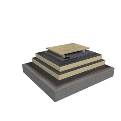 Top & Base KL 2-layer compact roof system for wooden deck on concrete insulated with PIR图像