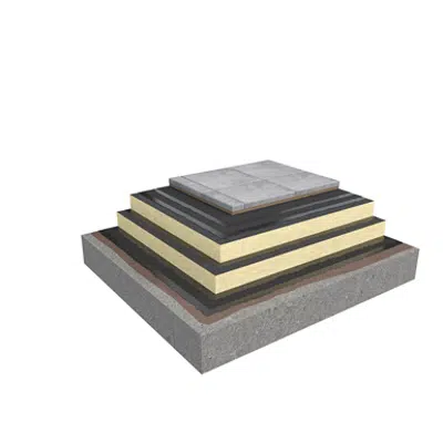 Зображення для Base KL 2-layer compact roof system for paving slabs on concrete insulated with PIR