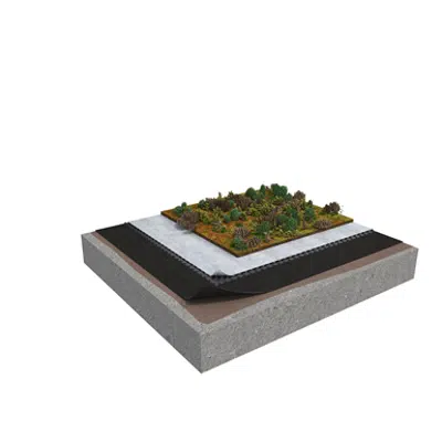 imagen para Membrane 5 1-layer inverted roof system for extensive green roof on concrete non-insulated