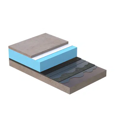 Image pour Membrane K and base with a concrete substrate insulated with XPS, concrete top