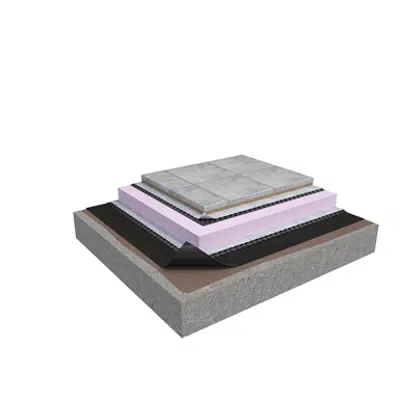 Image for Membrane 5 1-layer inverted roof system for paving slabs on concrete insulated with XPS