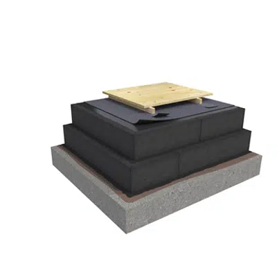 Image pour Mono PM 1-layer compact roof system for wooden deck on concrete insulated with cellular glass