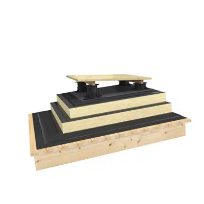 Image pour Top & Base KL 2-layer compact roof system for wooden deck on pad on wooden panels insulated with PIR