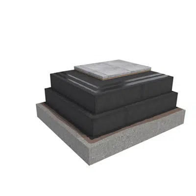 Image pour Base KL 2-layer compact roof system for paving slabs on concrete insulated with cellular glass