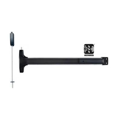 kuva kohteelle Detex V51xW Weatherized Surface Vertical Rod Exit Device – Top Rod Only