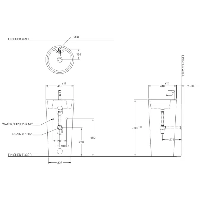 MOGEN Standing Wash Basin MA597