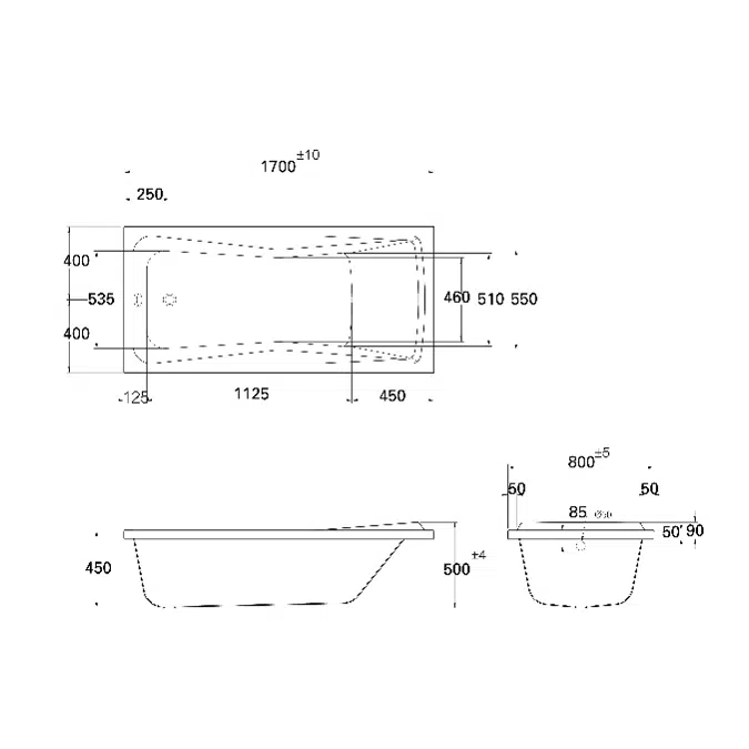 MOGEN Drop-In Bathtub MB23N