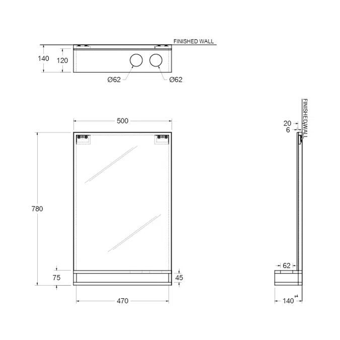 MOGEN Mirror+Shelf MR10F