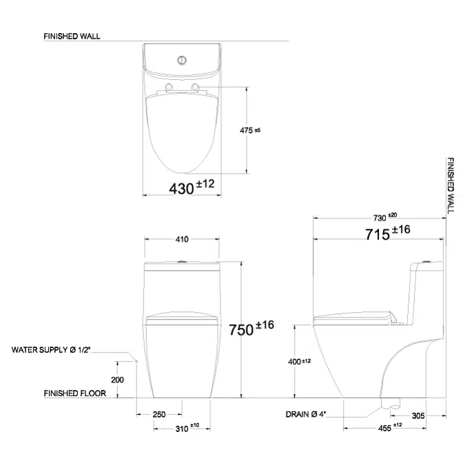 MOGEN Dual Flush Siphonic 3/6 L. (Slow Close) MO31N