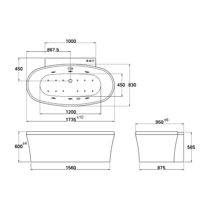 MOGEN Stand Alone BATHTUBS MBS06