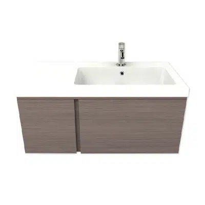 imagem para MOGEN Co-Marble (MAE04) Wash Basin with Bathroom Furniture LGU25080S