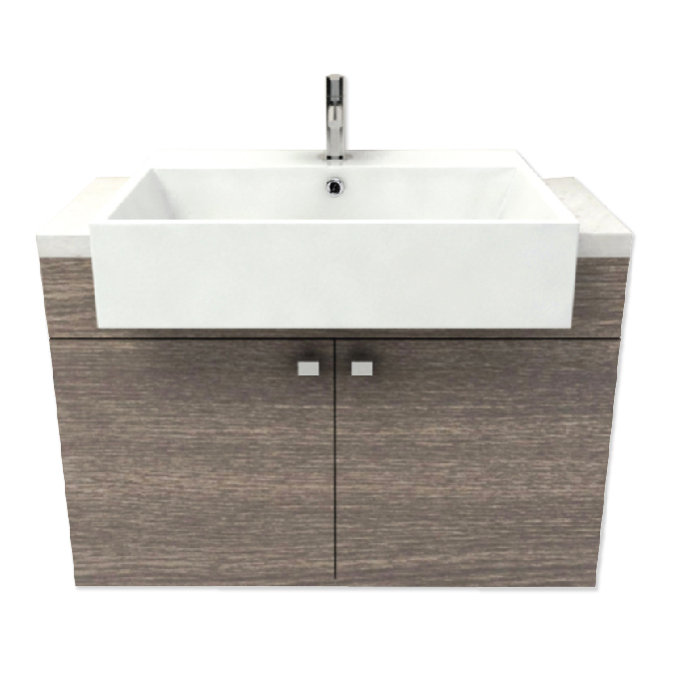 BIM objects Free download! MOGEN SemiRecessed (MA048) Wash Basin