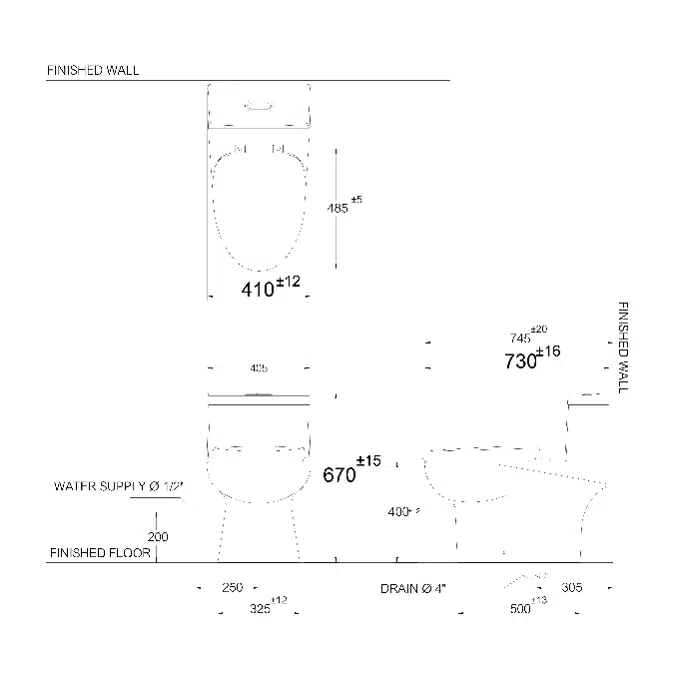 MOGEN Dual Flush Siphon Jet 3/6 L. (Slow Close) M052