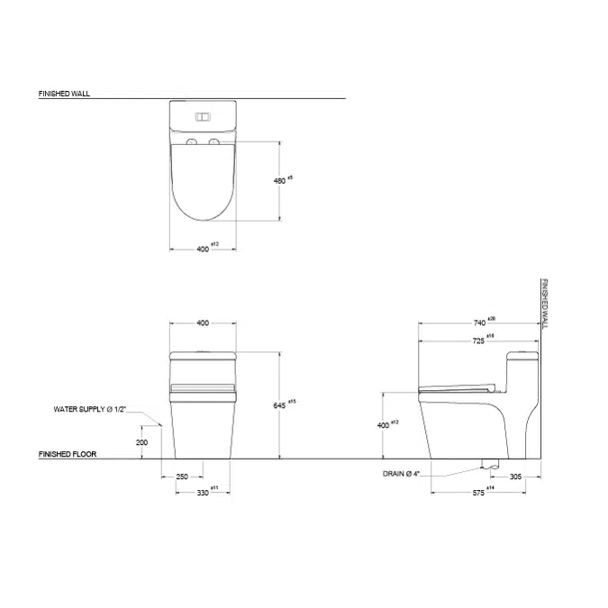 MOGEN Dual Flush Siphon Jet 3/6 L. (Slow Close) MO49EX (ECO)