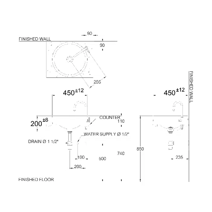 MOGEN Above Counter Wash Basin MA183#A