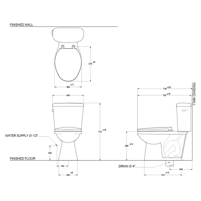 MOGEN Siphon Wash Down 4.5 L. MT71 (ECO)