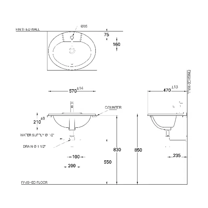 MOGEN Countertop Wash Basin MA241