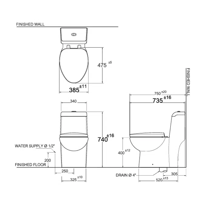 MOGEN Dual Flush Siphon Jet 4/6 L. MO26